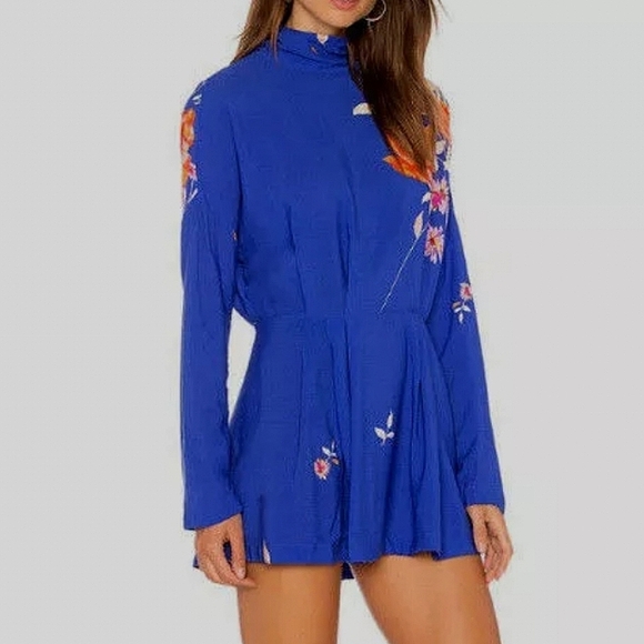🌺NWT🌼 Free People Gemma Tunic Dress in Blue , Large - Picture 16 of 16